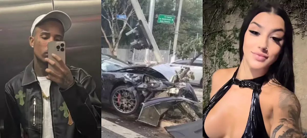 Bia Miranda e Gato Preto sofrem acidente de Porsche após deixarem balada em São Paulo - Imagem do artigo
