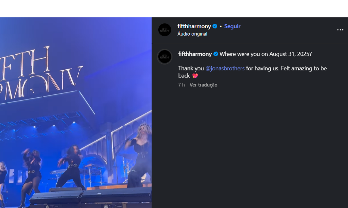 Fifth Harmony volta aos palcos após sete anos em show dos Jonas Brothers - Imagem do artigo
