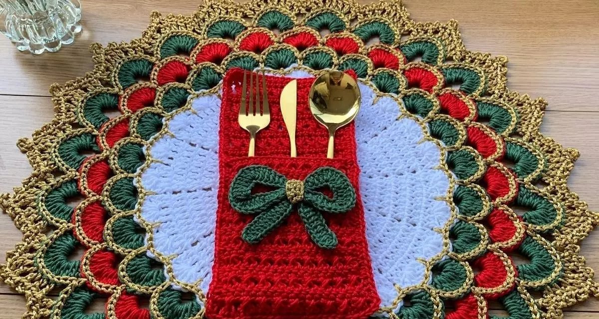 Sousplat artesanal se consolida como destaque na decoração de mesas de Natal