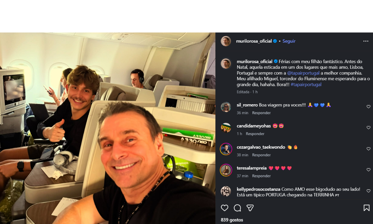 Murilo Rosa publica foto rara com o filho Lucas antes de férias em Lisboa - Imagem do artigo