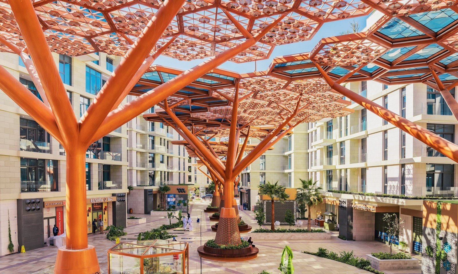 Ilha Gewan inaugura calçadão climatizado que garante até 23 °C em Doha - Imagem do artigo